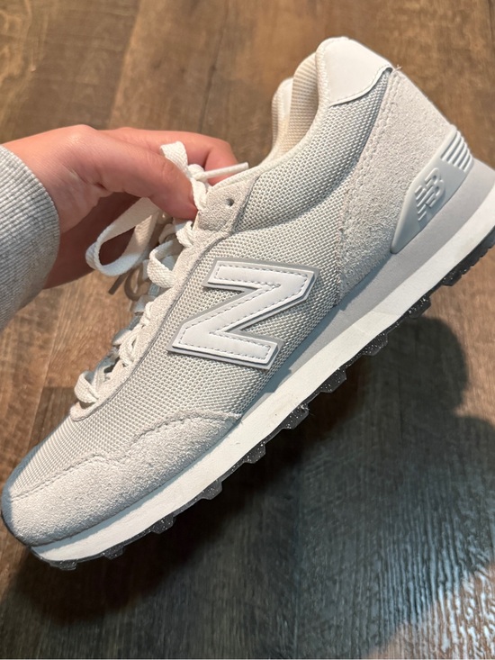 New Balance Shoes - New Balance White Low-Top Mesh & Suede Sneaker 515 Size 8.5